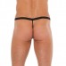 Mens Black GSting With Zipper On Red Pouch Mens Black GSting With Zipper On Red Pouch