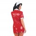 Medical Vinyl Dress Red