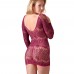 Mandy Mystery Purple Sheer Lace Dress One Size 8 to 14 UK