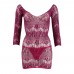 Mandy Mystery Purple Sheer Lace Dress One Size 8 to 14 UK