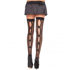 Leg Avenue Keyhole Backseam Thigh Highs UK 8 to 14 Leg Avenue Keyhole Backseam Thigh Highs UK 8 to 14