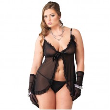 Leg Avenue Rhinestone Babydoll And Panty