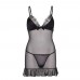 Leg Avenue Eyelash Lace Chemise  and  String