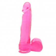 Pink 8 Inch Dong With Suction Cup Pink 8 Inch Dong With Suction Cup
