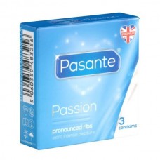 Pasante Ribbed Condoms 3 Pack