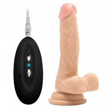 RealRock 7 Inch Vibrating Realistic Cock With Scrotum RealRock 7 Inch Vibrating Realistic Cock With Scrotum
